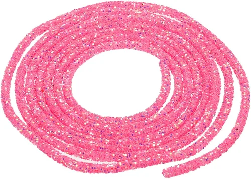 Vista 10 de MECCANIXITY Cuerda de lentejuelas con purpurina de 2.5 yardas, 6mm, 0.24 pulgadas, cuerda de tubo de lentejuelas con diamantes de imitación