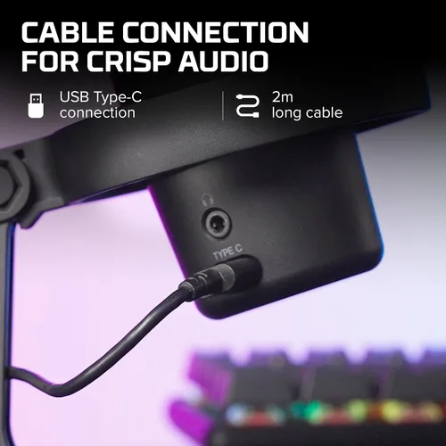 Vista 10 de HyperX DuoCast - Micrófono condensador USB RGB para PC, PS5, PS4, Mac, montaje de choque de bajo perfil, cardioide, omnidireccional, filtro pop