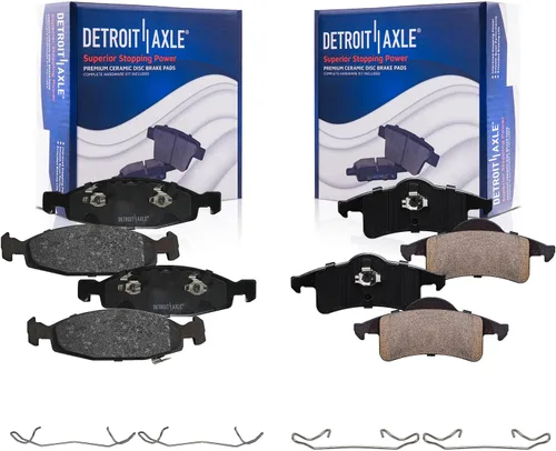 Vista 90 de Detroit Axle - Pastillas de freno traseras para Toyota Prius 2012-2015 Prius Plug-In 2017-2018 Corolla iM 2016 Sion iM 2011-2017 Lexus CT200h