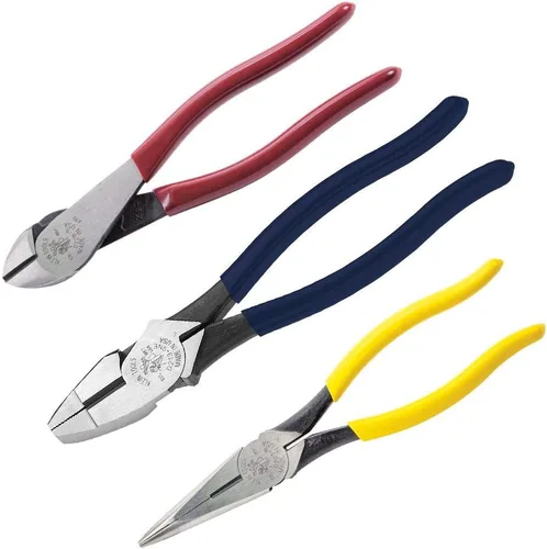 Vista 5 de Klein Tools 32288 Destornillador aislado, juego de destornilladores 8 en 1 y juego de herramientas 80020 con alicates Lineman, cortadores diagonales