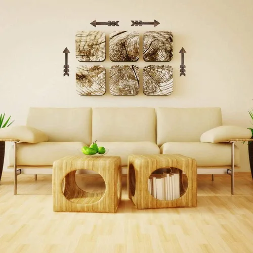Vista 3 de N/ A 2 letreros de madera rústica para decoración de pared, flechas de madera oscura, granja y hogar, decoración colgante para el hogar o boda 2