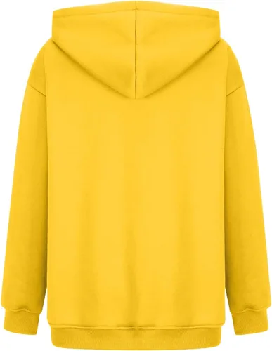 Vista 4 de Sudaderas con capucha para mujer, sudadera de forro polar Y2K con capucha con cordón y bolsillo