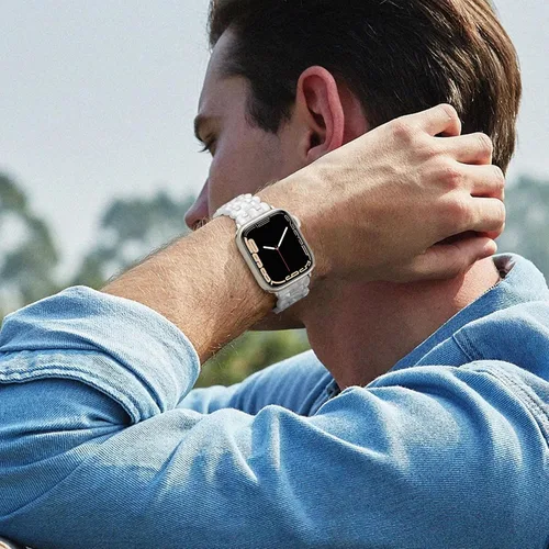 Vista 6 de Compatible con Apple Watch Band de 1.614 in, 1.575 in, 1.496 in o 1.929 in, 1.772 in, 1.732 in, 1.654 in, correa de repuesto de resina ligera