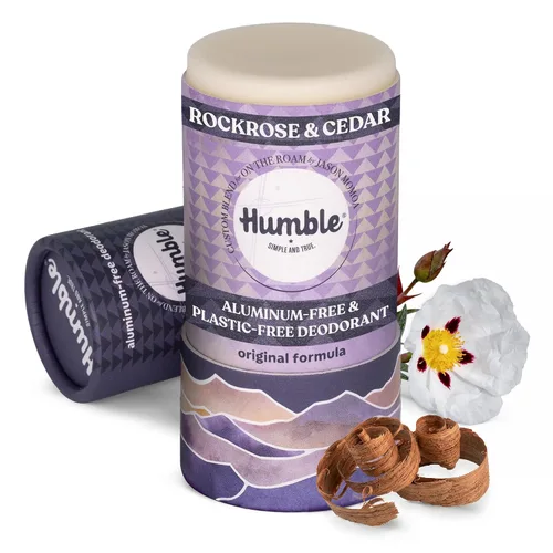 Vista 8 de Humble desodorante sin aluminio con bicarbonato de sodio, rosa marroquí