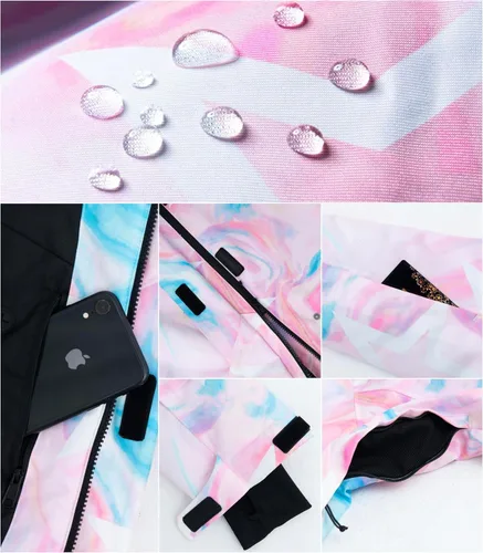 Vista 7 de VECTOR PRIME Pantalones de esquí aislados para mujer, pantalones de snowboard impermeables para mujer