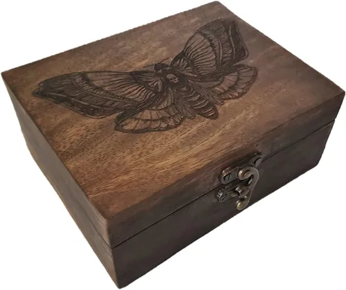 Vista 12 de JB&C Premium Joyero de abeja grabado, hermosa caja de recuerdos Organizador de soporte decorativo Idea de regalo para el día de San Valentín