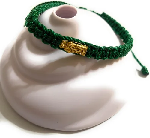 Vista 4 de Pulsera de hilo de San Judas Tadeo Verde Pulsera Roja de hilo de San Judas Tadeo