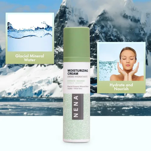Vista 3 de NENA Crema hidratante para el cuidado de la piel - Hidratante facial - Crema facial sin gluten con manteca de karité y aloe vera para piel seca