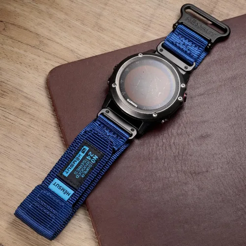 Vista 4 de Compatible con la correa de reloj Garmin, correa deportiva de nailon súper resistente con diseño de bucle tejido
