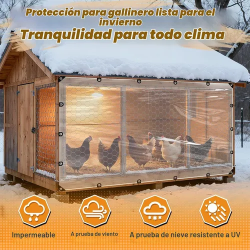 Vista 4 de Lona transparente antidesgarro impermeable de 6 x 8 pies, 5 mil, resistente