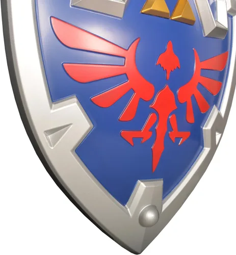 Vista 4 de Blue Shield - Juego de anime japonés para cosplay, espada Hylian Shield Metal