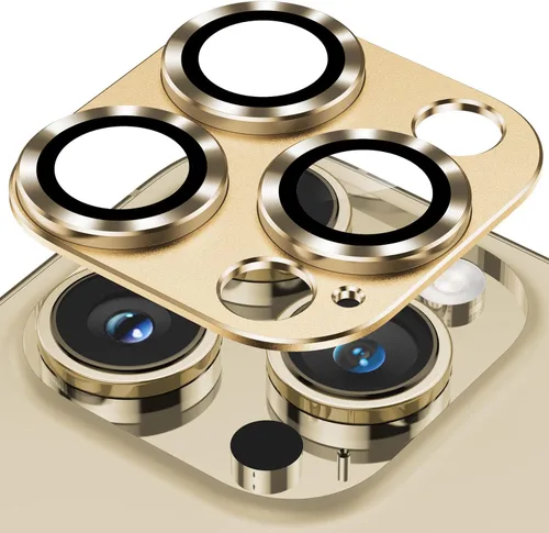 Vista 8 de Korecase Protector de lente de cámara para iPhone 14/iPhone 14 Plus, película de vidrio templado de metal para cámara, compatible con funda de lente