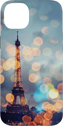 Vista 15 de iPhone 16 escénica Torre Eiffel París Francia por la noche Bokeh Majestic Case
