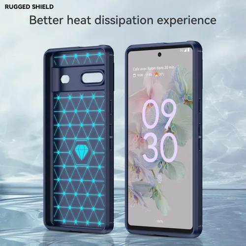 Vista 19 de Carcasa para Google Pixel 7 (poliuretano termoplástico), color negro Funda protectora de goma TPU flexible para Google Pixel 7 2022 de 6.3
