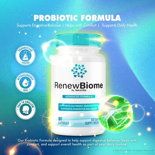 Vista 3 de (2 unidades) Renueva la piel y el intestino del bioma - Fórmula RenewBiome Skin & Gut Harmony con ingredientes limpios inspirados en semillas de uva