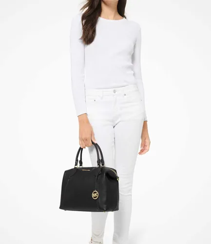 Vista 3 de MICHAEL Michael Kors Lenox Bolso de hombro de piel con piedras - negro