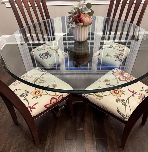 Vista 4 de SearchI Juego de 4 fundas de asiento para sillas de comedor repelentes al agua, fundas de asiento elásticas lavables para sillas de comedor