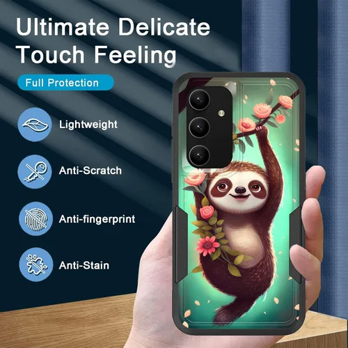 Vista 19 de Funda para Galaxy A14 5G, resistente de doble capa híbrida de policarbonato duro, goma suave, a prueba de golpes, funda protectora resistente