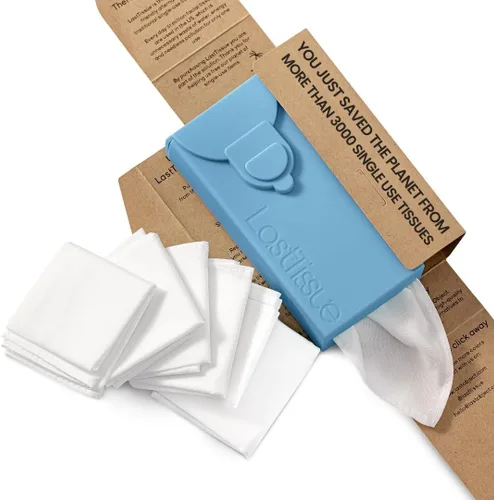 Vista 13 de LastTissue® Paquete de pañuelos de algodón reutilizable Toallas faciales y pañuelos para hombres y mujeres – Pañuelo facial lavable y sostenible