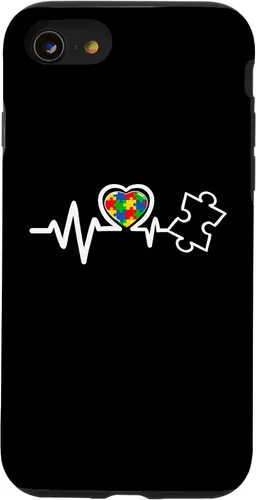 Vista 18 de Heart Puzzle Piece Heartbeat Cool Autism Awareness Case for iPhone 16