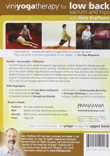 Vista 2 de Viniyoga Therapy for the Low Back, Sacrum & Hips with Gary Kraftsow
