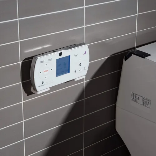 Vista 14 de WOODBRIDGE B0960S - Inodoro de descarga automática, apertura y cierre automáticos, inodoro de descarga única de 1.28 GPF con asiento inteligente