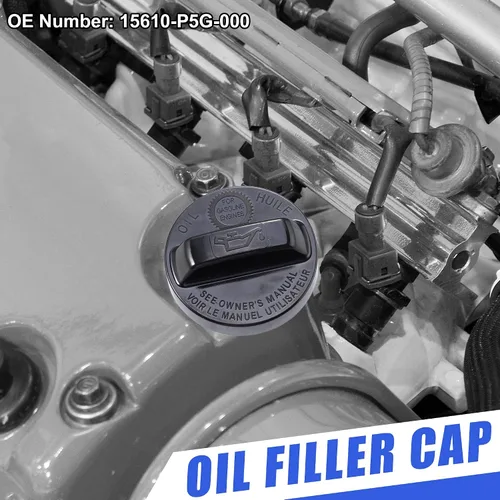 Vista 2 de X AUTOHAUX Tapa del depósito de combustible del motor, tapa de tapón de llenado de gasóleo, reemplazo 15610-P5G-000 para Honda Accord 2008-2013