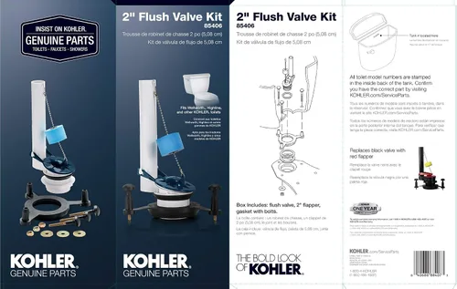 Vista 3 de Kohler Part 85406 - Kit de válvula de descarga de inodoro de 2 pulgadas, los colores pueden variar (paquete de 4)