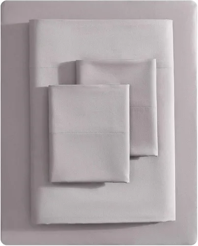 Vista 19 de Vera Wang - Juego de sábanas Queen, ropa de cama de lujo de algodón satinado, 800 hilos, juego de ropa de cama suave y lisa (Beige, Queen)