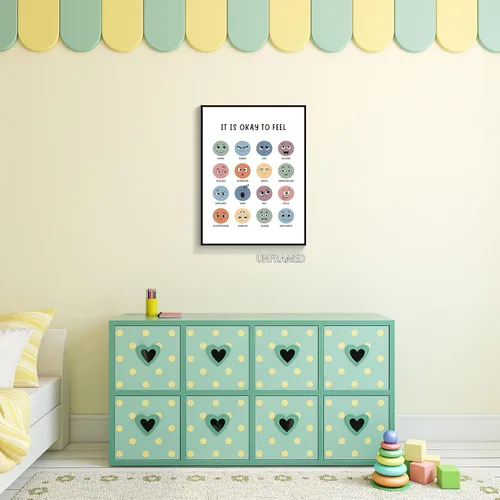 Vista 7 de Lienzo decorativo para pared, diseño bohemio de salud mental imprescindible para profesores, divertido póster de esquina social y emocional
