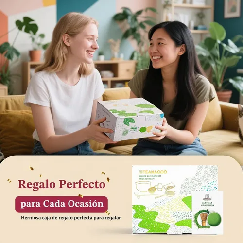 Vista 6 de TEANAGOO Juego de Batidor de Matcha, Juego de Matcha Verde de 7 Piezas, Kit de Ceremonia de Matcha, Juego de Té Matcha para Hacer Latte, Cuenco