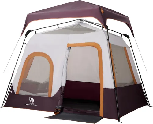 Vista 11 de CAMEL CROWN 4/6 Person Instant Cabin Tent, Pop Up Windproof Tents for Camping, 60-Second Setup Family Tent with Carry Bag for Outdoor Hiking Azul