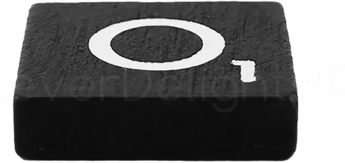 Vista 3 de CleverDelights 100 azulejos de letras de madera, color negro, juego completo, piezas de repuesto