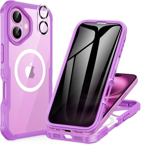 Vista 124 de CENHUFO Funda de privacidad para iPhone 11 Pro, funda de cuerpo completo con protector de pantalla de privacidad de vidrio templado 9H integrado