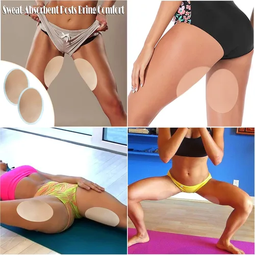 Vista 3 de Adhesivo interior antirozaduras en el muslo, autoadhesivo, resistente al desgaste, almohadillas antifricción para cuerpo, parche invisible ultrafino