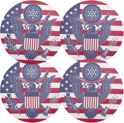 Vista 32 de Agender Pride Flag Round Placemats 15 Inch Seasonal Table Mats Decorative Table Mats for Home Kitchen Holiday Decoration