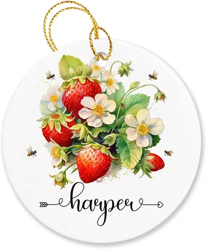 Vista 13 de Adorno personalizado de flor de azalea para la primera Navidad, adorno personalizado de Azalea 1ª Navidad, recuerdo de flores para amigos, regalo