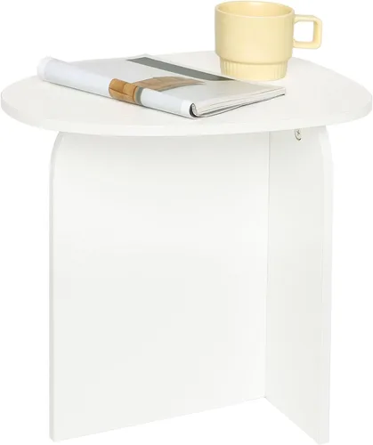 Vista 10 de AWASEN Mesa auxiliar negra, mesa auxiliar triangular pequeña para sala de estar, mesa de acento moderna con tablero único, mesa de noche mini para C