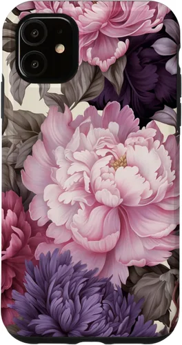 Vista 8 de Elegant Blush Pink And Purple Vintage Floral Rose And Peony Case for iPhone 16