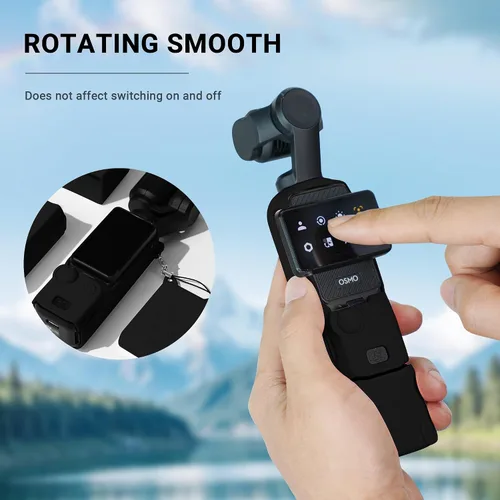 Vista 4 de Funda protectora para DJI Osmo Pocket 3/Xtra Muse, funda protectora de silicona Pocket3 compatible con DJI Osmo Pocket 3 accesorios, funda Osmo Negro