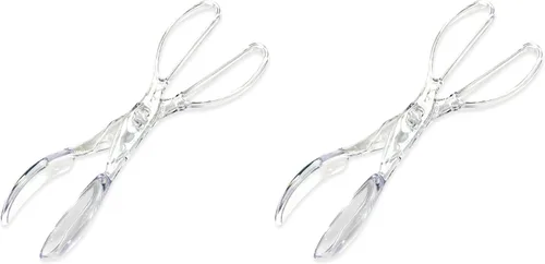 Vista 8 de Chef Craft Pinzas de tijera de ensalada premium, 11.25 pulgadas, transparentes