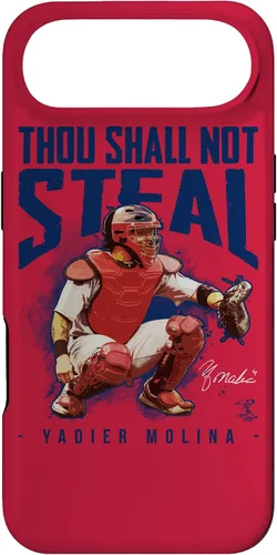 Vista 27 de Yadier Molina - Carcasa para iPhone 17, diseño de "Thou Shall Not Steal