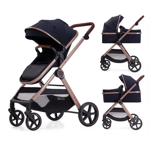 Vista 11 de Lortsybab Cochecito de bebé 2 en 1, cochecito convertible para bebés de 0 a 36 meses (beige)