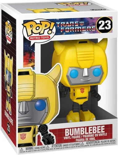 Vista 4 de Bumblebee Pop #23 Retro Toys Transformers - Figura de vinilo (con protector EcoTek para proteger la caja de exhibición)