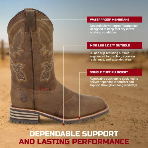 Vista 4 de DOUBLE-H Jeyden Waterproof Western Boots for Men