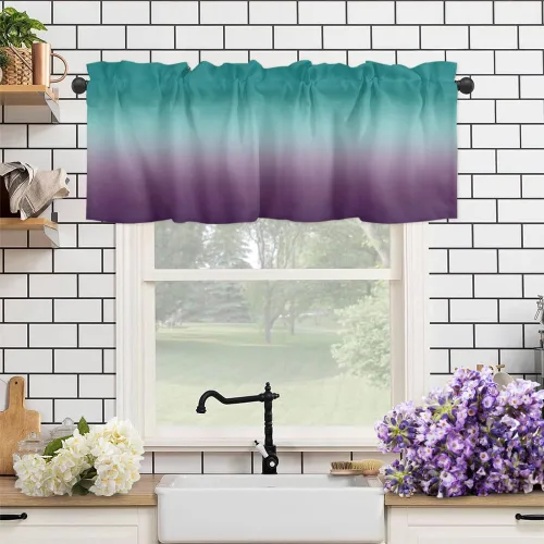 Vista 11 de Cenefas de ventana de calabaza de Halloween, cortinas de cocina, cortinas para sala de estar, dormitorio, baño, lavable, pequeña mansión encantada