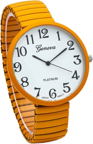 Vista 3 de Blekon Collections - Reloj de moda PC21J con banda elástica de cara súper grande
