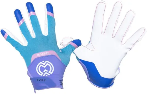 Vista 8 de EVO2 Youth Football Gloves – Sticky Grip ProTac Palms, Lightweight Breathable Mesh Fit, SFIA – Kids Football Gloves