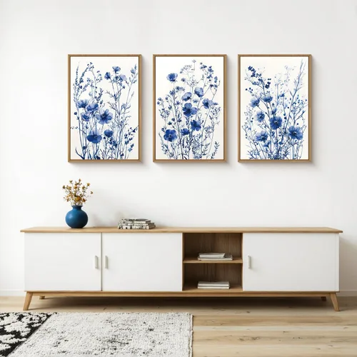 Vista 94 de FWIEXA Juego de Arte de Lienzo Bohemio Enmarcado para Pared, Cuadros Botánicos Verde Salvia Decoración de Pared, Impresiones de Arte de Plantas