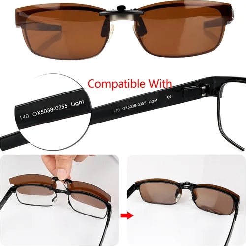 Vista 3 de Gafas de sol polarizadas CLIP-ON para Oakley Metal Plate (55) OX5038 55x18 5038